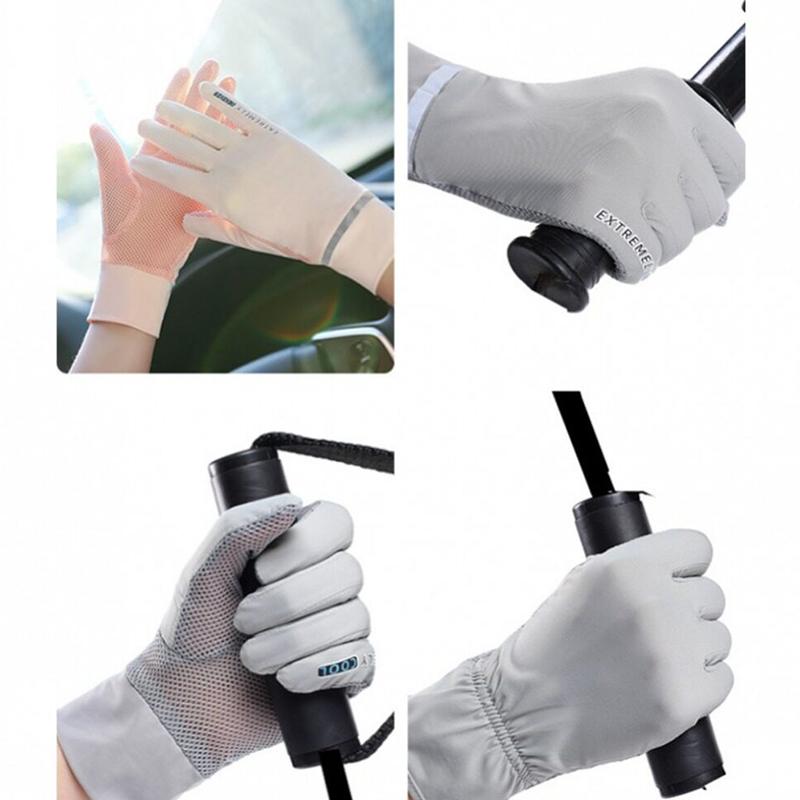 Car Motorcycle Driving Gloves Universal Mesh Ice Silk Breathable Anti-UV Touch Screen Gloves for Unisex Auto Motos Accessories