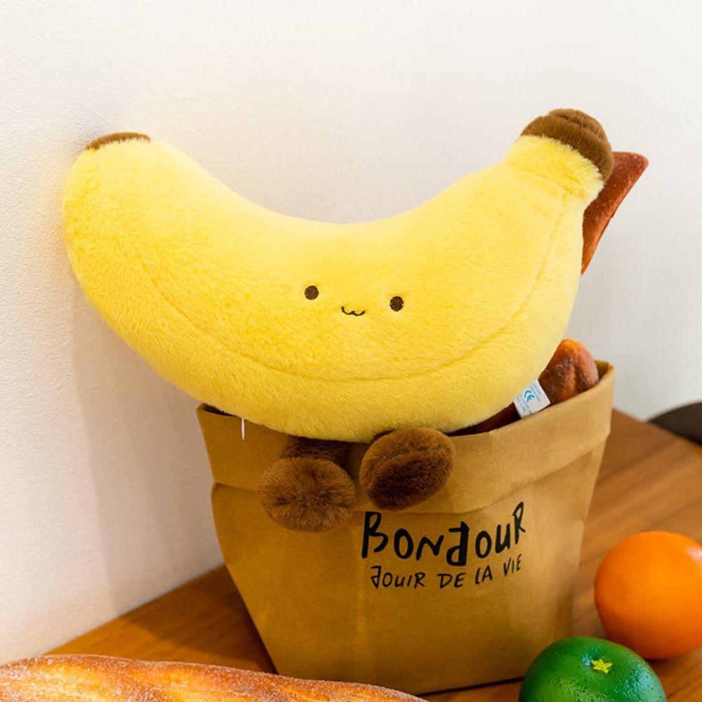 Long Leg Banana Plush Toys Yellow Cute Banana Dolls Fruit Banana Plush Pillow Sofa Pillow