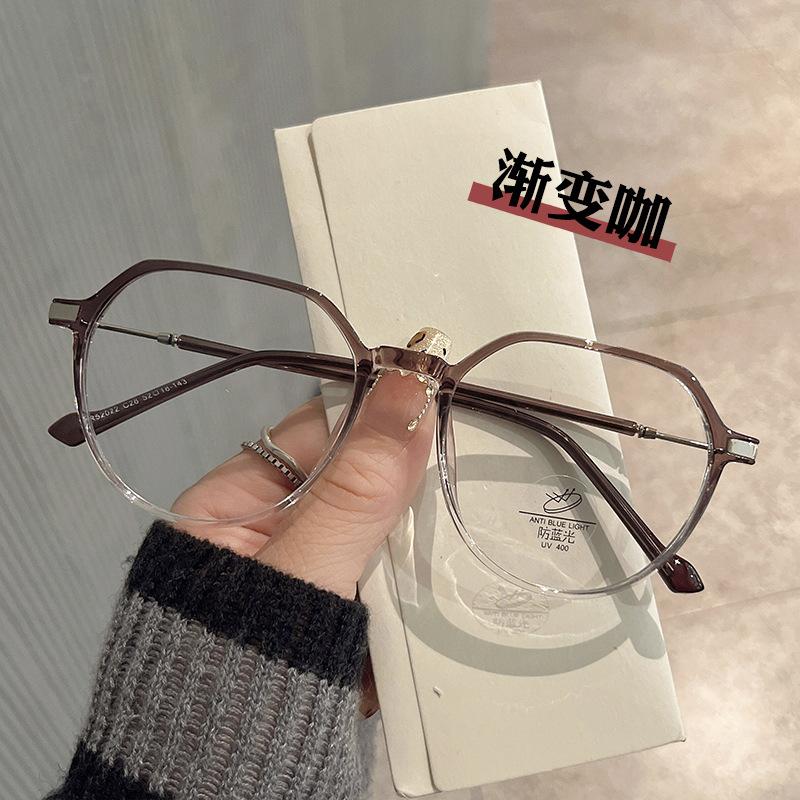 New Style Women s Eyeglasses Polygon Shape TR90 Material Men s Glasses Korean Campus Style Frame Glasses for Women