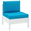 VidaXL Lot de 2 Coussins de Palette, Galette de Siège Imperméable, Coussin de Jardin, Décoration d'Extérieur Terrasse, Bleu 361758