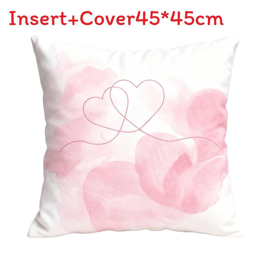 New Chinese Style Heart Decor Cushion Cover With Plush Material For Living Room Gift
