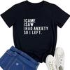 BLACKMYTH Women Cute Tees I Came Graphic T Shirts