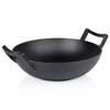 Wok in Ghisa Padella Profonda per Friggere e Stufare Piatti Asiatici 32 Cm