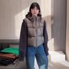 Women S Hooded Vest Casual Warm Short Outerwear Loose Fit