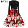 Fashion Spring Autumn O-Neck Long Sleeve Casual Dresses