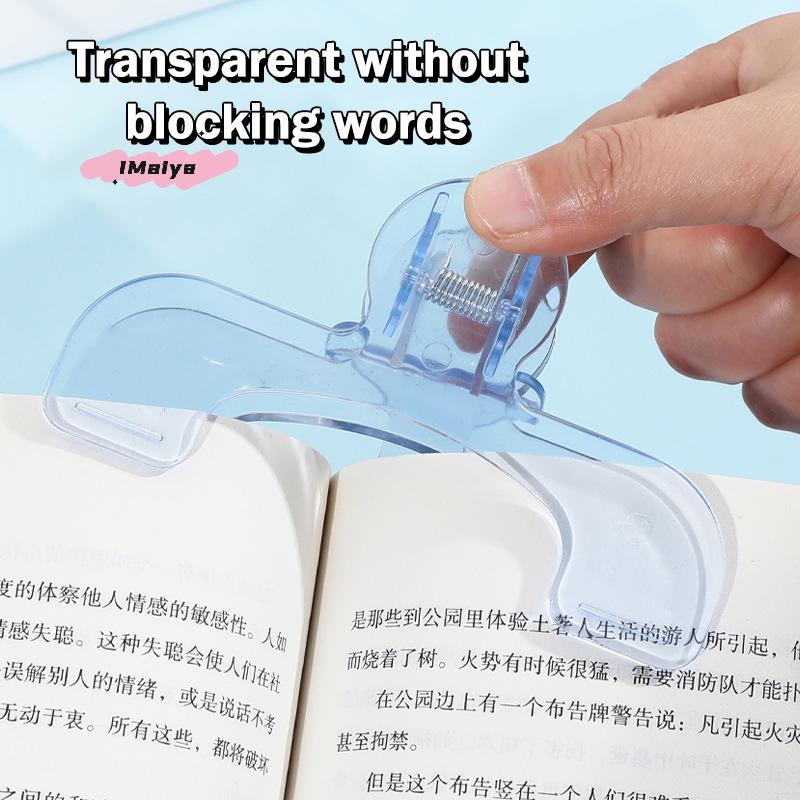 M-2/3PCS Transparent Plastic Book Clip With Stand Reading Aid Fixed Book Clip File Bookmark Stationery School Supplies