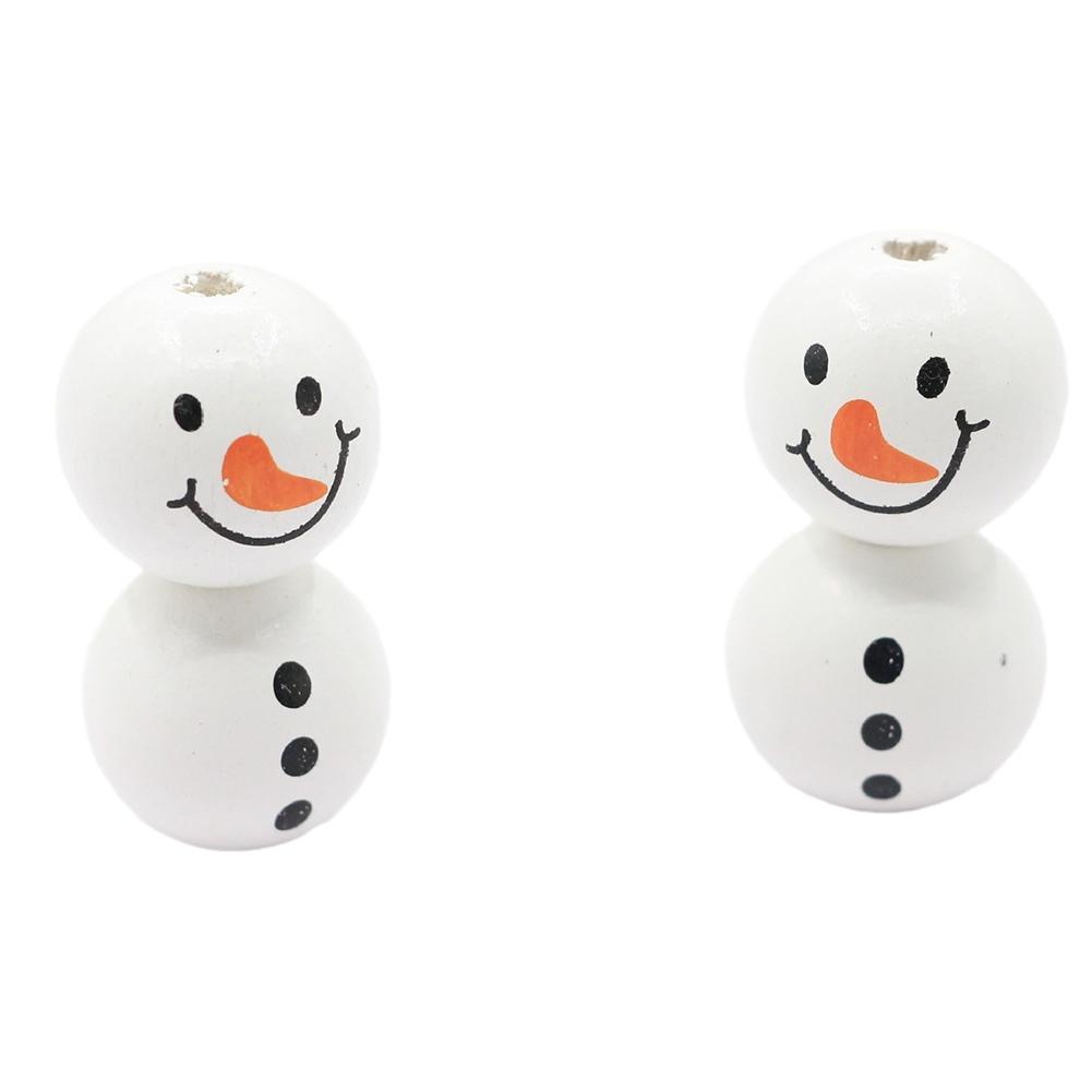 Festival Christmas Beads Handcraft Party Snowman 100pcs