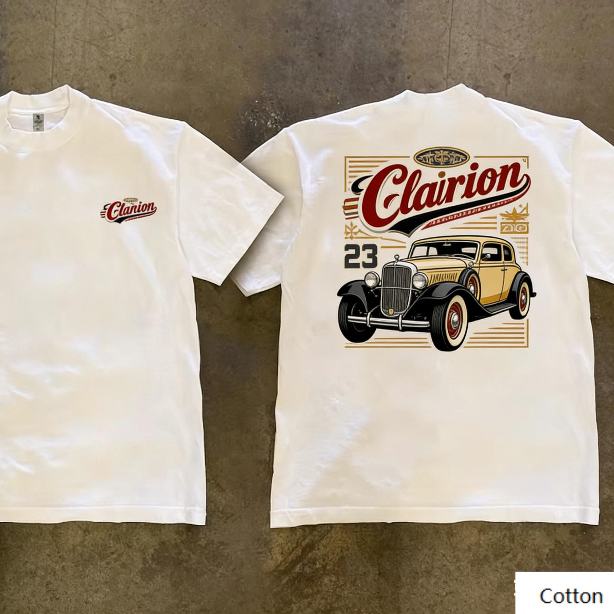American Retro Classic Car T-Shirt Vintage Auto Print Soft Cotton Casual Unisex Tee Retro Car Enthusiast Graphic Tee S разноцветный