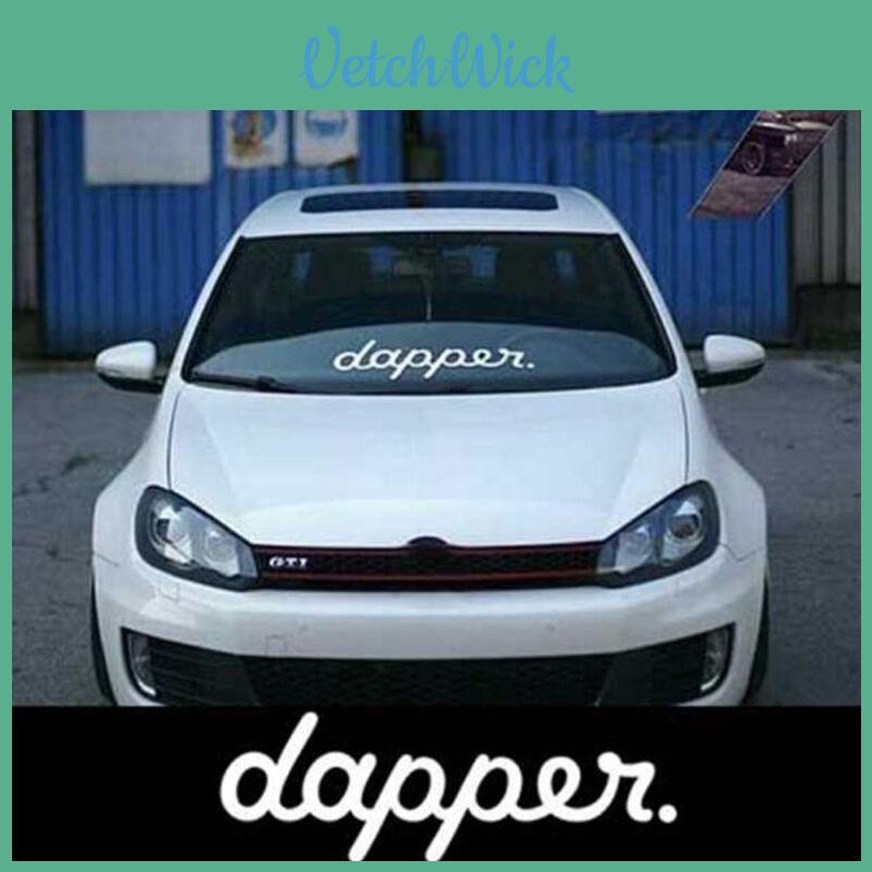 Pegatinas Decorativas de Estilo de Coche Blancas Elegantes de Calidad Premium para Parabrisas Delantero y Trasero, Ventana, Puerta