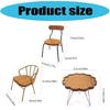 Simulation Leisure Table Chair Set Kids Pretend Play Accessories Furniture For 1/12 Doll House Scene Setting Decoration