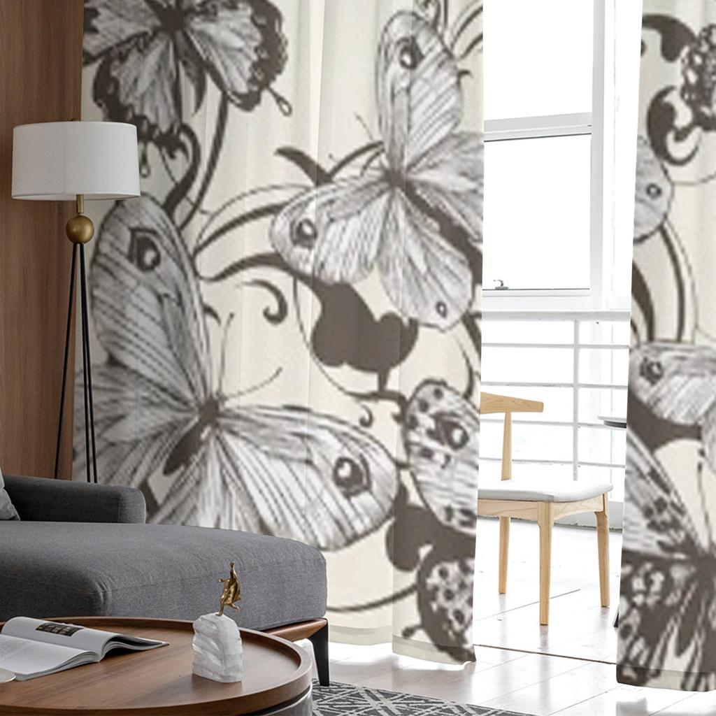 Motyle Przezroczyste Zasłony Do Salonu Przezroczyste Tiulowe Osłony Okien Sypialnia Kuchnia Wystrój Domu Zasłony Welonowe