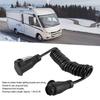 Trailer Cable, 13 Pin To 13 Pin Adapter Cable Trailer Plug Extension Spring Cord for Car Caravan RV