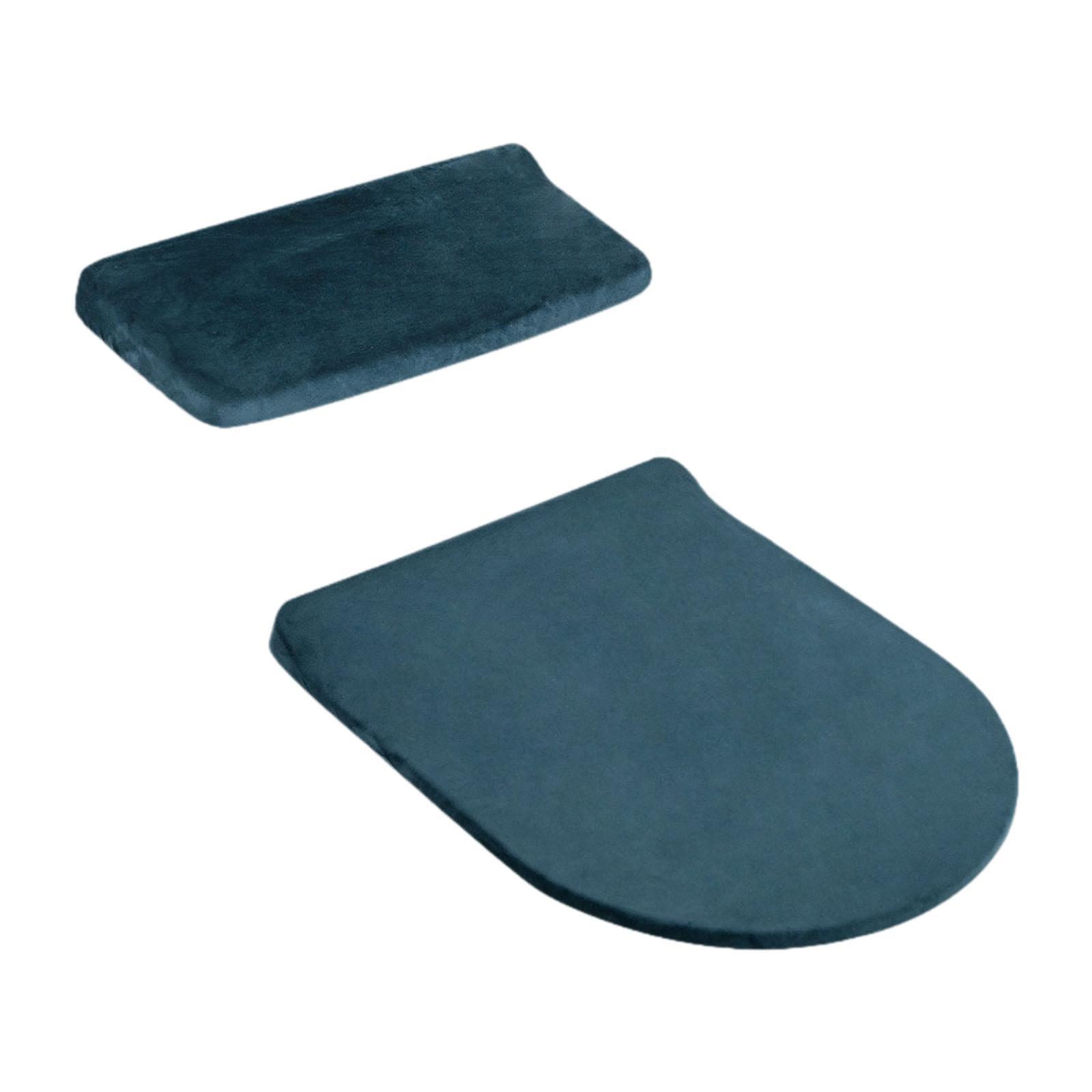 Universal Fit Toilet Lid Cover Set Velvet Stretch Non Slip Bathroom Accessory for Home Toilet Renovation