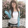 The Pink Women Pelon Raglan One Shoulder Summer Long Sleeve T shirT