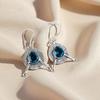 Rare Apatite Gemstone 925 Sterling Silver Jewelry Handmade Hook Earrings 1.86" EE-78-4