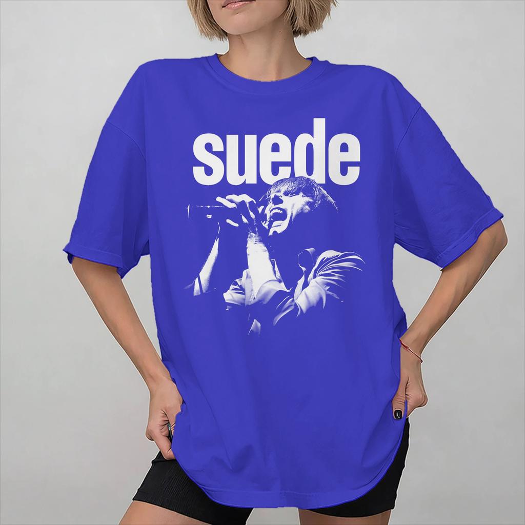 Suede rock band Merch Unisex Women T Shirts Pure Cotton Tee Graphic Printed Tshirt Clothes