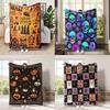 Flannel Halloween Blanket Cover Holiday Gift Warmth Soft Sofa Universal Blanket Multifunctional Decorative Blankets Bedspreads