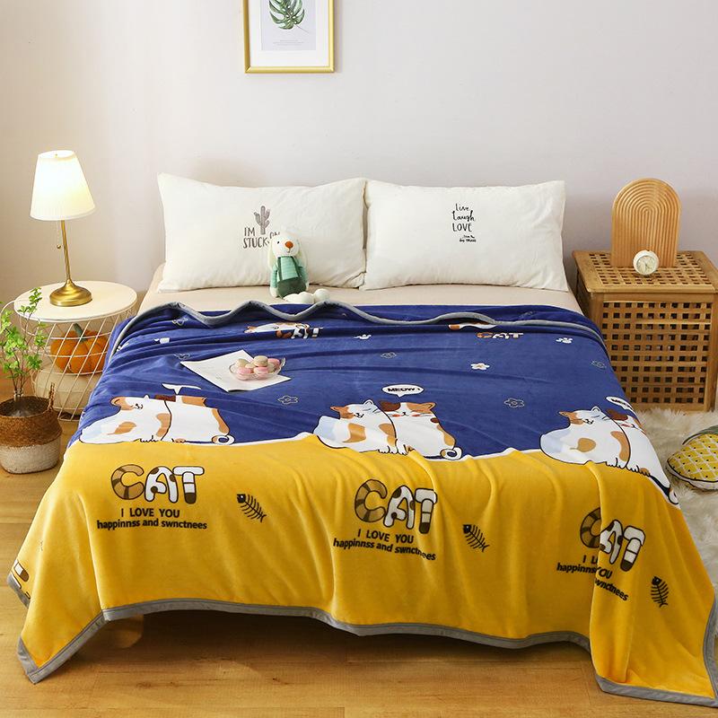 Überwurfdecke aus Mikrofaser mit Blumenmuster, weich, gemütlich, Pflanzen, Sonnenblumen, Gänseblümchen, blau, Fleece-Strickdecke, leichte, flauschige Decke für alle Jahreszeiten, für Couch, Bett, Sofa