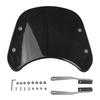 VANCROSER Motorcycle Windshield with Mounting Meter Universal Short Motorcycle Screen Brackets, Visor, (Black)