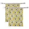 Organic Cotton Bees Wax Food Storage Bag with Elastic Bands and Carabiner Sustainable Kitchen Essential For Bread Cheese