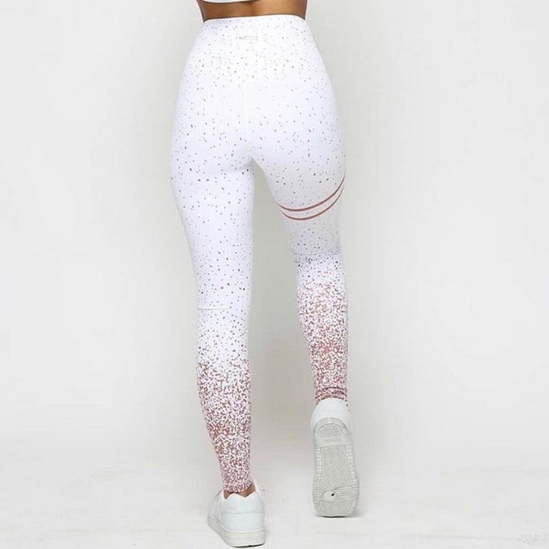 

SCIONE женские леггинсы с принтом из металлической фольги, леггинсы для упражнений, фитнеса, лоскутные женские брюки с эффектом пуш-ап S белый