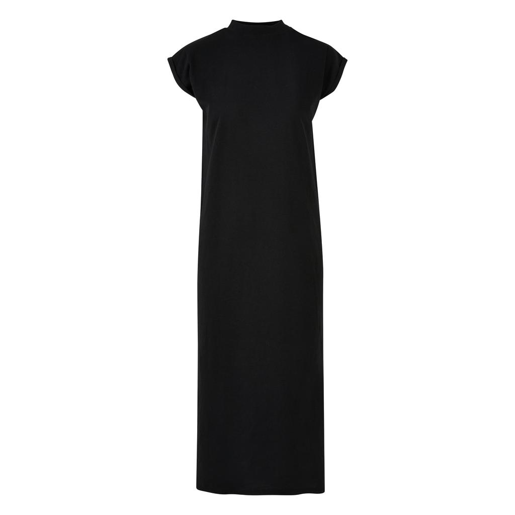 Build Your Brand Womens/Ladies Extended Shoulder Long Midi Dress