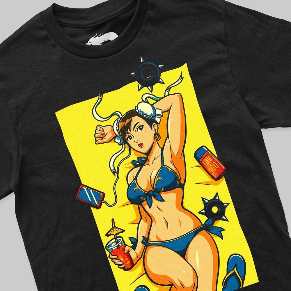 Chun-Li Street Fighter T-Shirt Anime Manga Arcade-Spiele Sega Nintendo Geschenk