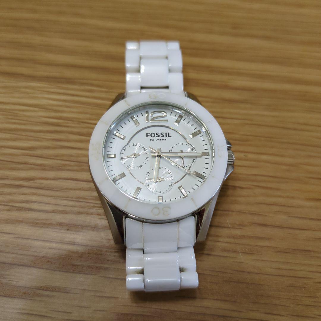 Used FOSSIL CE-1002 White Ceramic Watch