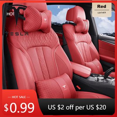 Car Sticker 2025 Hot Car Memory Foam Neck Pillow Protection Lumbar Backrest Cushion For Tesla Model 3 Model S X Y Roadster Space