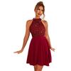 Sommer Neues Europäisches Und Amerikanisches Sexy Temperament Damen Ärmelloses Perlen-Schmal geschnittenes Rockkleid