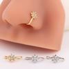 Personalized And Fashionable Nose Ring, Simple Mango Star U-Shaped Zircon Nose Clip, Trendy Non-Perforated Nose Stud Jewelry