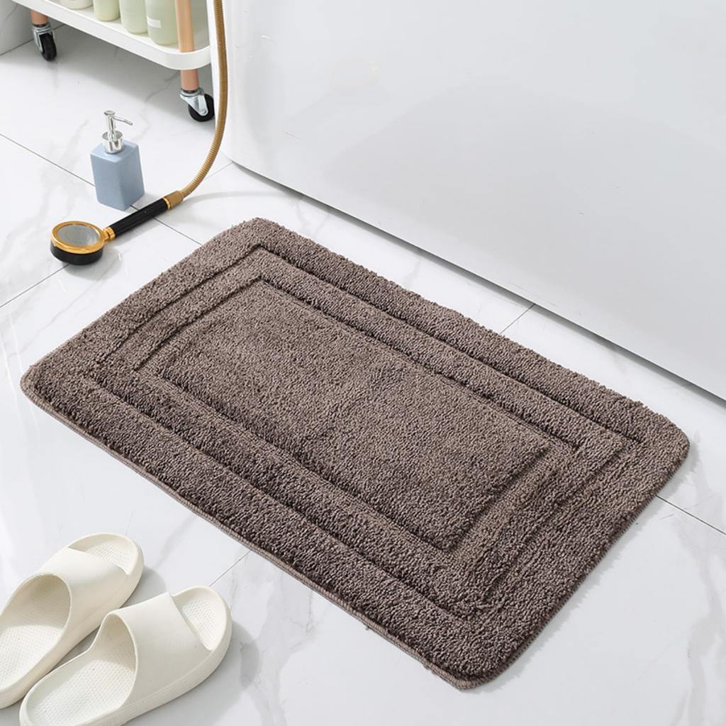 Coral Fleece Emboss Bathroom Cashmere Thickening Mat Bath Non-slip Carpets In Wash Basin Bathtub Side Floor Rug Shower Room Doormat Memory Foam 3D Pad