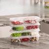 Refrigerator Storage Box - Narrow Slot Compartmentalized Fresh Food Box - Freezer Meat Box - Food Storage and Portioning Box - Vegetable Box