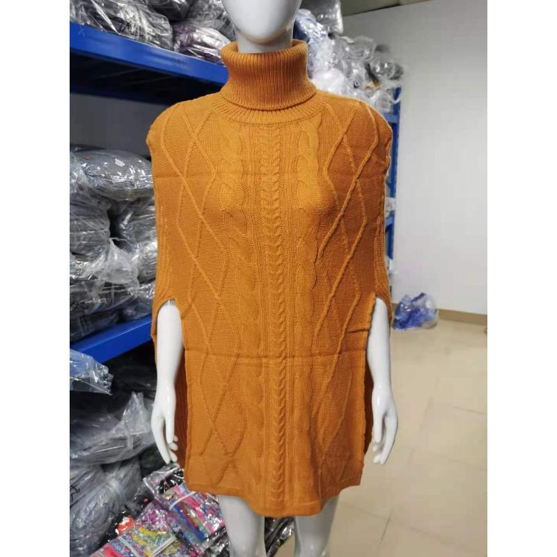 Rollkragen Pullover Einfarbig Locker Modischer Pullover Damen Schal