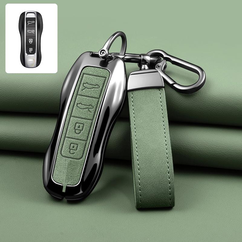 Zinc Alloy Leather Car Key Case For Porsche Panamera Cayenne 971 911 970 981 991 9Ya Macan Boxste Protecticve Case Key Case