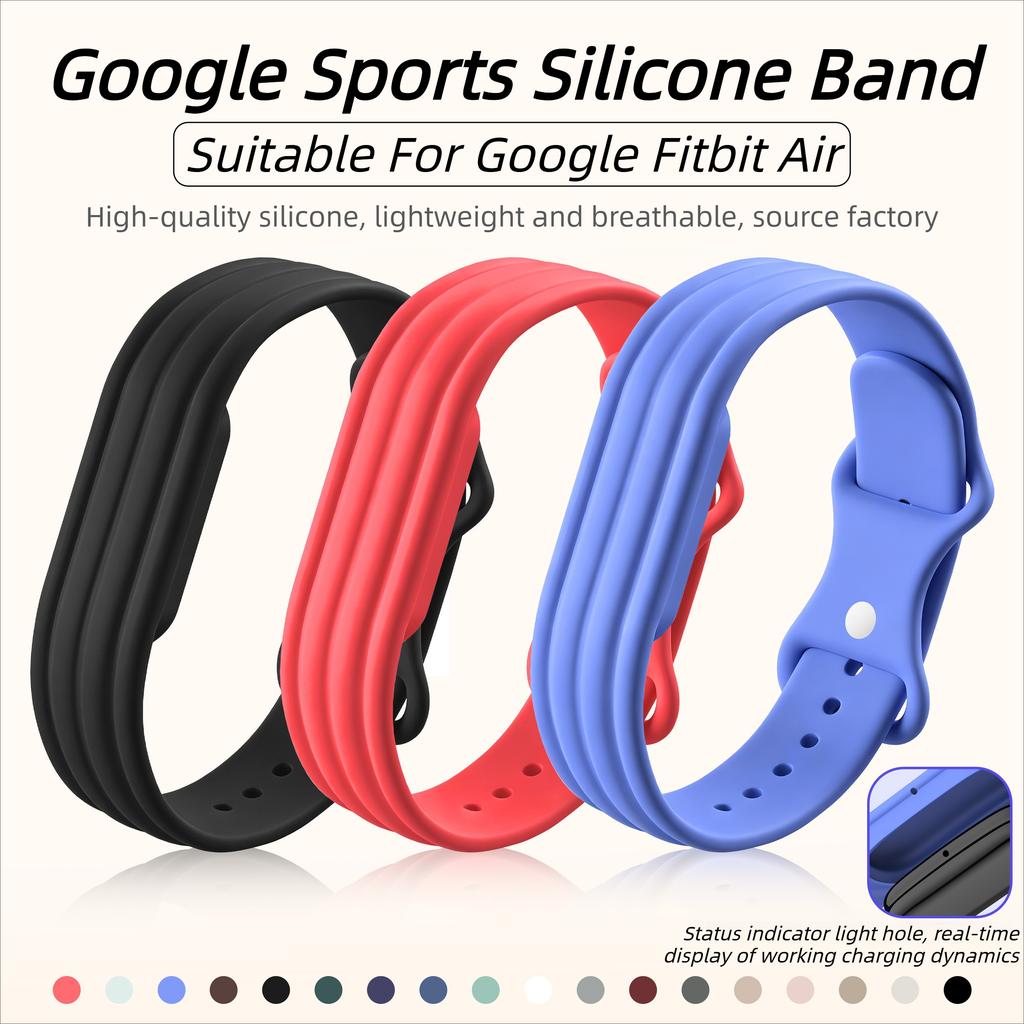 Cinturino traspirante sportivo per Google Fitbit Air Strap Braccialetto di ricambio in anello di silicone Correa fitbit air Accessori Smartwatch