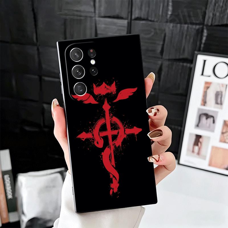 

F-Fullmetal A-Alchemist Anime Soft Phone Case for Samsung Galaxy S26 S25 Edge S24 Ultra S23 Plus S22 S21 FE S20 Black Cover Back Samsung S22