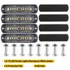 4X LED Flashing Strobe Light Grille Light Head Amber/White For Tow Truck Trailer