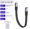 USB4 Full-Featured Type-C Dual-Head Flat Cable 40Gbps 5A Fast Charging Camera Use PVC Jacket 8K HD Video Compatible