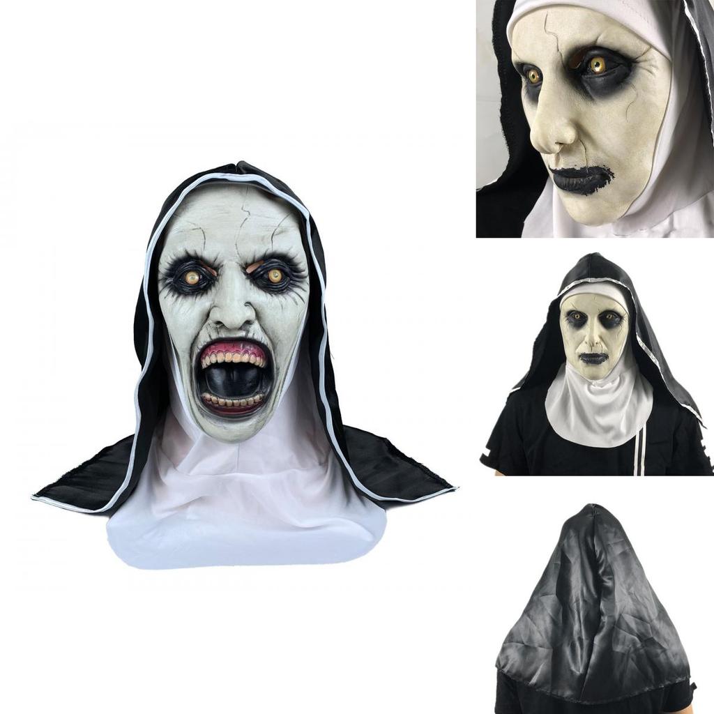 The Conjuring 2 Horror Nun Latex Mask Costume For Halloween Cosplay Party Props