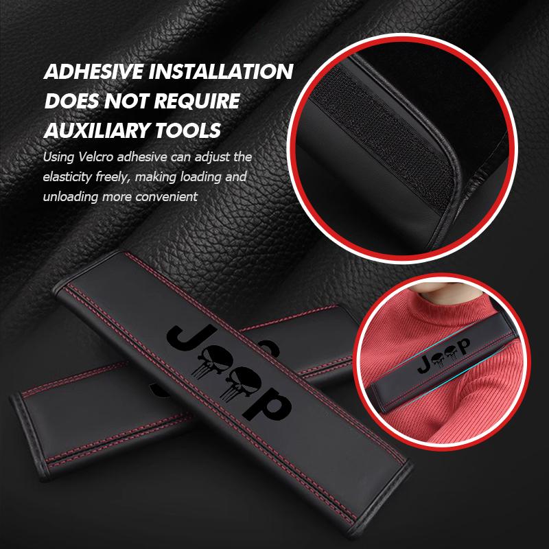 1/2PCS Car Seat Belt Shoulder Cover Comfort Safety Protect Pad Accessories For Jeep Compass Renegade Cherokee Wrangler JK AKQ1