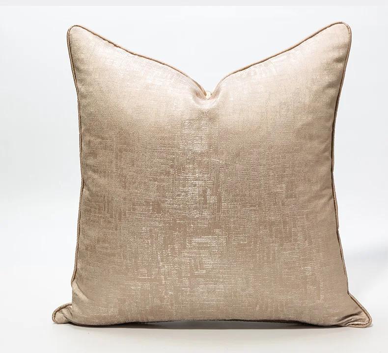 1 PC Light Luxury Cushion Cover High Grade Jacquard Pillowcase 30x50/45x45/50x50CM Champagne Blue Home Hotel Bed Sofa Decoration