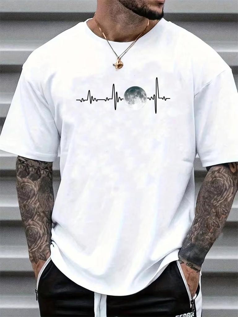 Simple Graphic T Shirts for Men Clothing Fashion Summer Short Sleeve 3D Printed Tshirts Casual Streetwear Oversized Tshirts