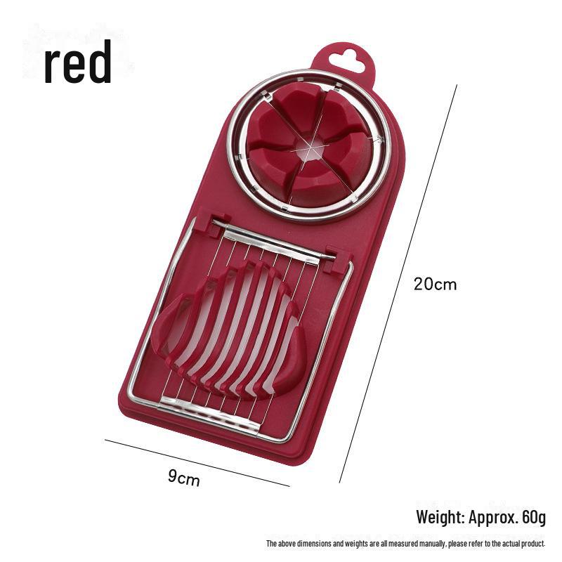 

Японская многофункциональная яйцерезка с двумя головками красный