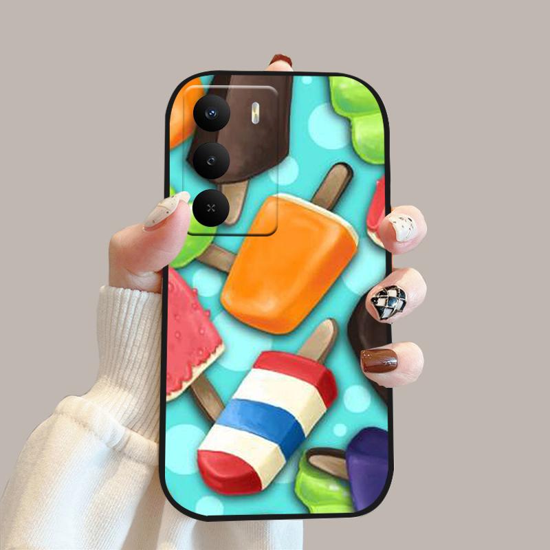 For Realme V60 Pro Case V 60 Pro Silicone Soft TPU Phone Bumper Cover For Realme 14x 5G Fashion Cute Cartoon Protective Fundas