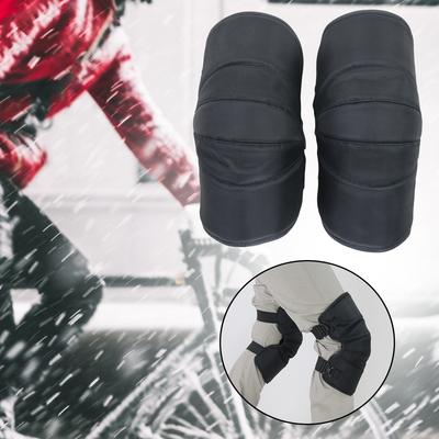 Motorcycle Knee Pads Winter Elastic for Bike Outdoor Activities Skating Oxford Cloth Plush  Winter Warm Windproof  Women Man