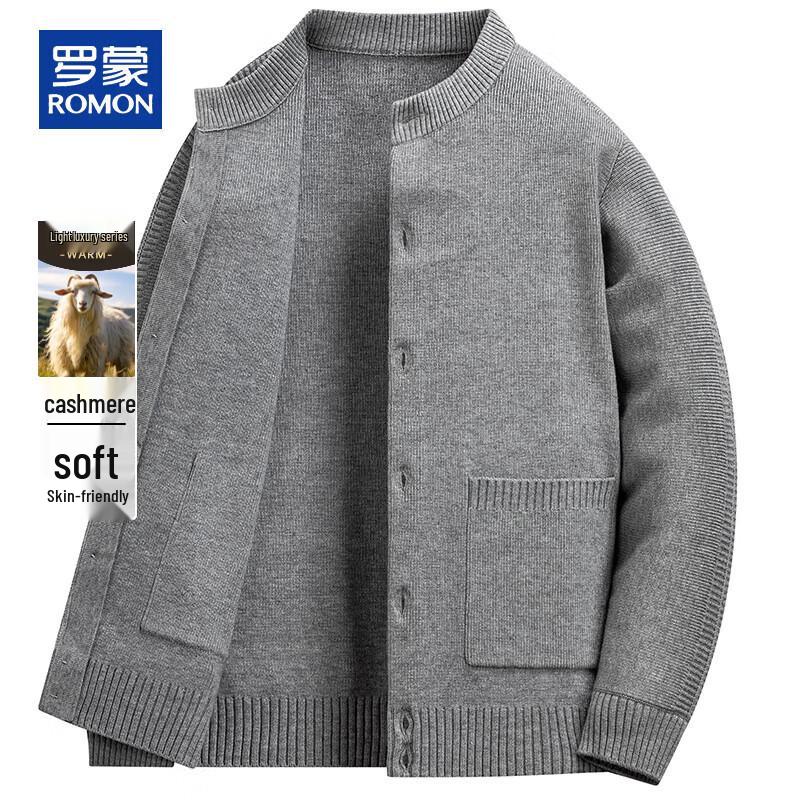 ROMON Men's Luxury Cashmere Blend Knit Cardigan