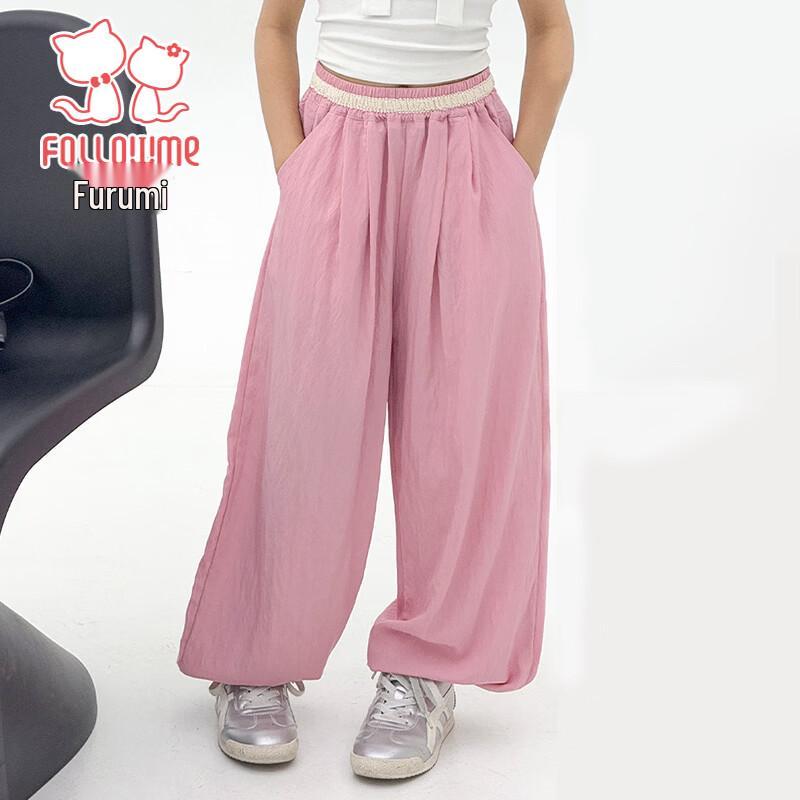 Fu Luomi Girls' Summer Lightweight Casual Pants