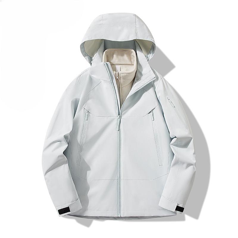 Three-in-one Jacket Outdoor Windproof and Rainproof Two-piece Mountaineering Suit for Men In Autumn and Winter