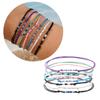 7Pieces Handmade Colorful Woven Bracelets Adjustable Size Wristband for Fashion Enthusiasts and Unique Style Lovers
